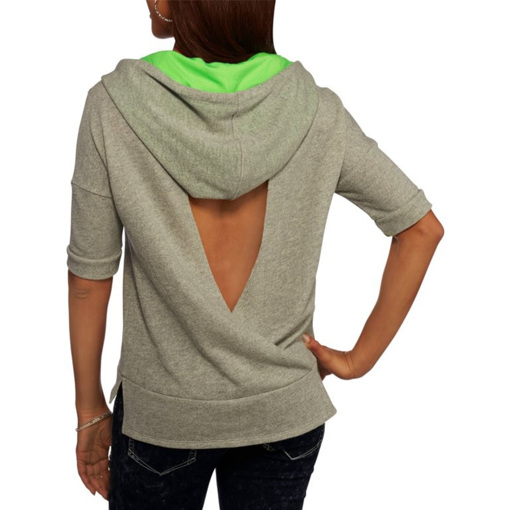 Open back Heather Hoodie